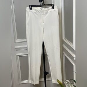 Elegant Cream Straight Leg Women's Pants